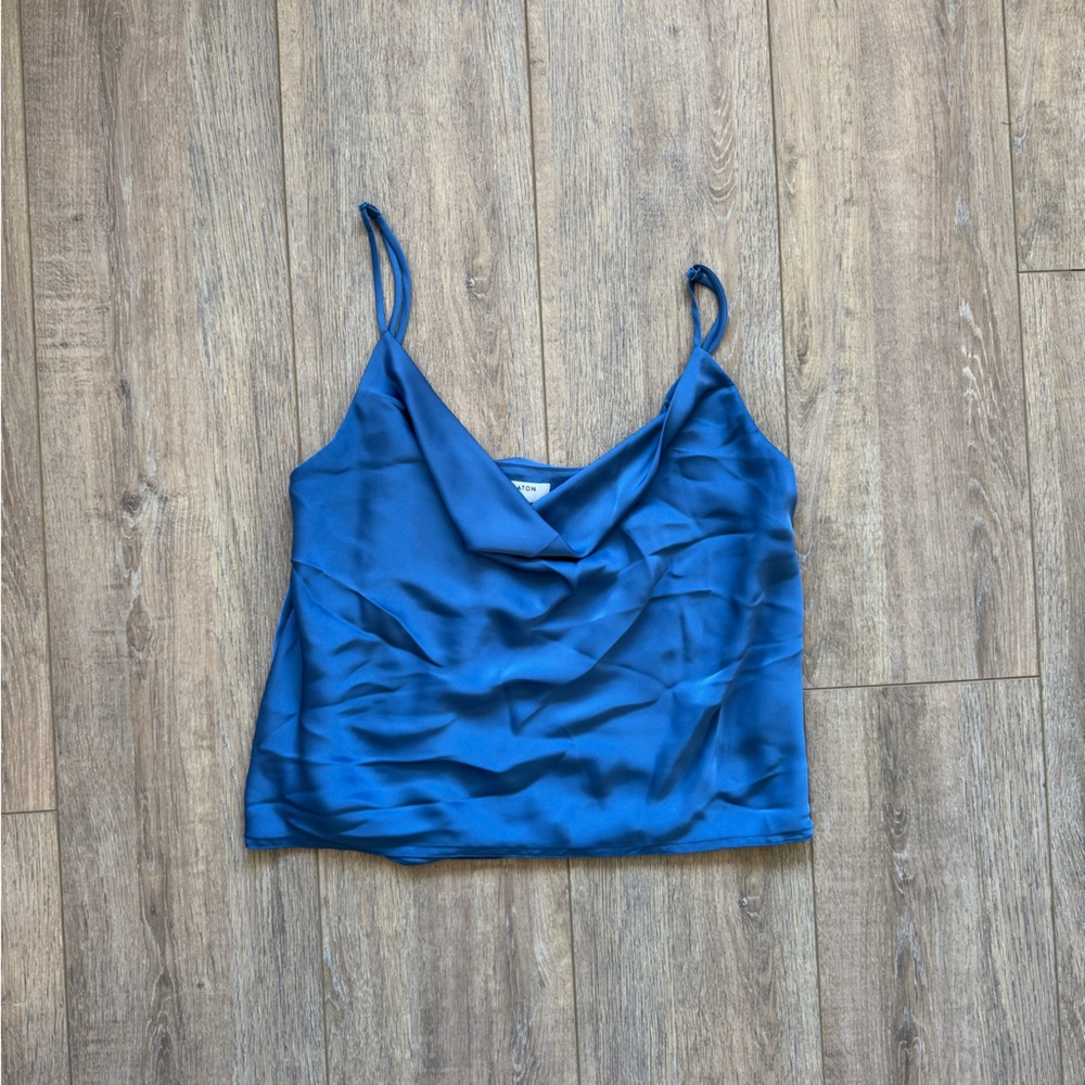 Aritzia Blue Satin Camisole